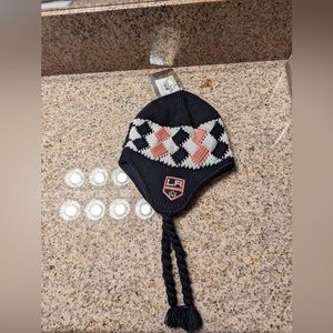 NHL-LA Kings Beanie 47 Forty Seven Brand Women's Navy Blue White & Pink **NWT**